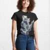 Meow Sical Masterpiece Feline Strumming The Great Wave In Ukiyo Classic T-Shirt