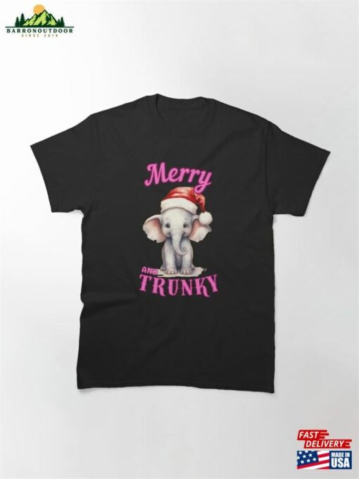 Merry And Trunky Elephant Head Classic T-Shirt