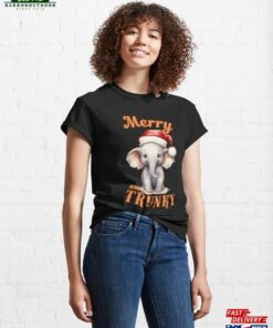 Merry And Trunky Elephant Portrait Classic T-Shirt Hoodie