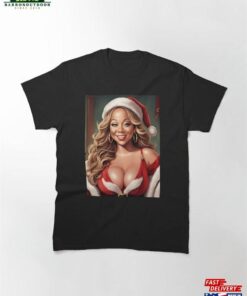 Merry Christmas Cartoon Mariah Dressed As Santa Claus Classic T-Shirt Hoodie