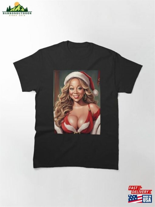 Merry Christmas Cartoon Mariah Dressed As Santa Claus Classic T-Shirt Hoodie