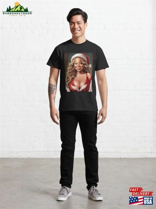 Merry Christmas Cartoon Mariah Dressed As Santa Claus Classic T-Shirt Hoodie