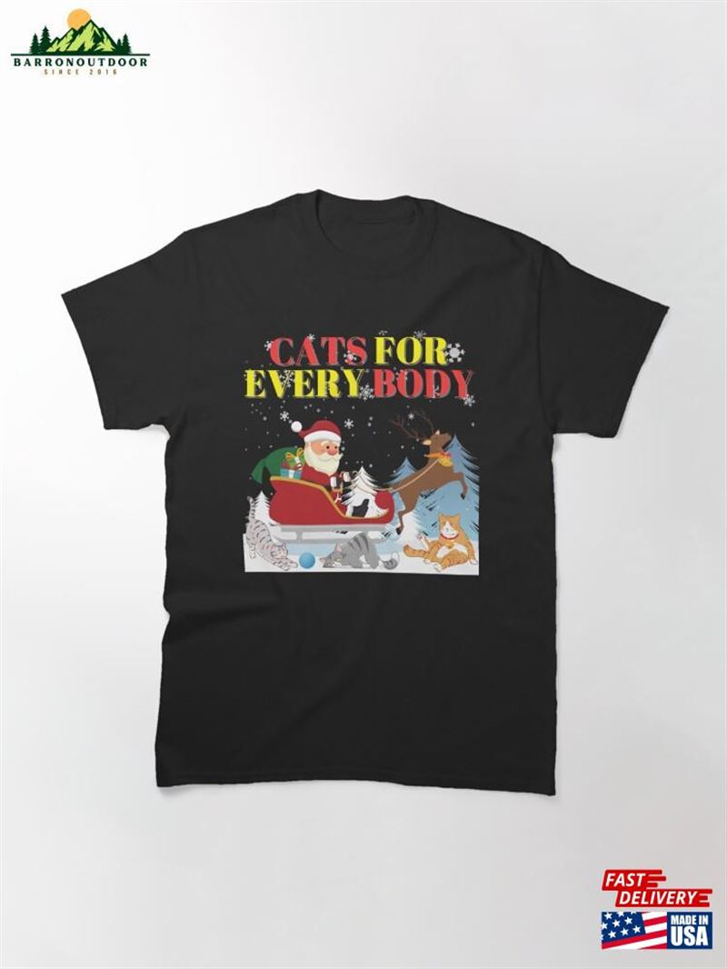 Merry Christmas Cat To Everyone Boy Girl Hoodie T-Shirt Merry Christmas Cat To Everyone Boy Girl Hoodie T-Shirt