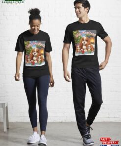 Merry Christmas Cocker Spaniel Family Active T-Shirt Unisex