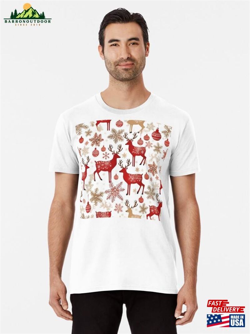 Merry Christmas Greeting Graphic With Reindeer And Elements Premium T-Shirt Sweatshirt Merry Christmas Greeting Graphic With Reindeer And Elements Premium T-Shirt Sweatshirt