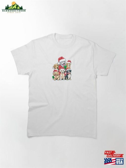 Merry Christmas Puppy Squad Classic T-Shirt Unisex