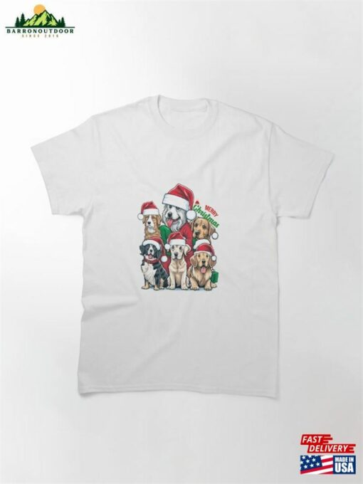 Merry Christmas Puppy Squad Dogs Classic T-Shirt Hoodie