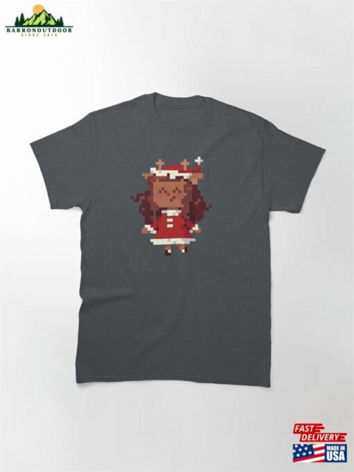 Merry Christmas Reindeer Girl Classic T-Shirt Unisex Hoodie