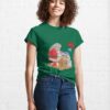 Merry Christmas Santa Claus And Baby Jesus Neon Art Classic T-Shirt Unisex