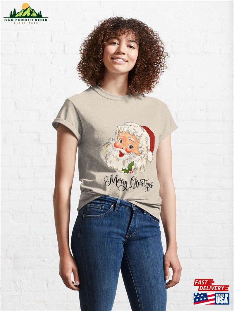 Merry Christmas Santa Claus Classic T-Shirt Unisex Merry Christmas Santa Claus Classic T-Shirt Unisex