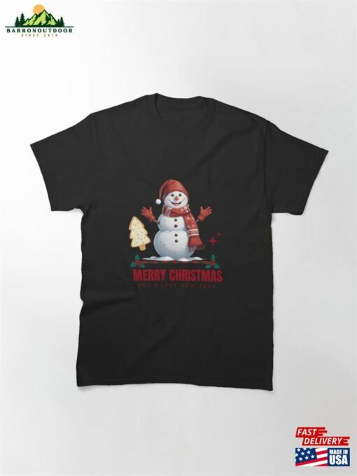 Merry Christmas Snowman Classic T-Shirt Sweatshirt
