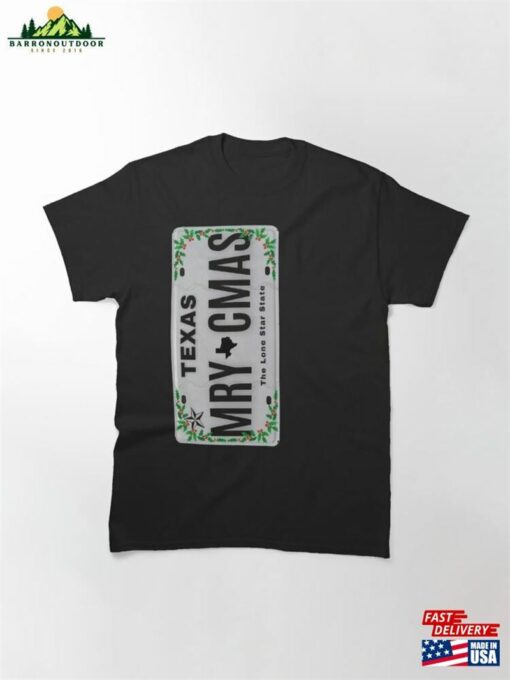 Merry Christmas Texas Vanity Plate Mtsw Classic T-Shirt Sweatshirt Hoodie