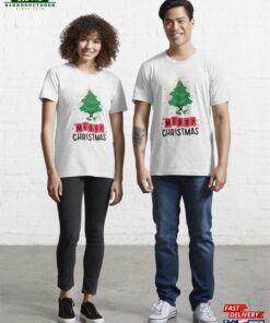 Merry Christmas With Tree Essential T Shirt Classic Hoodie 1