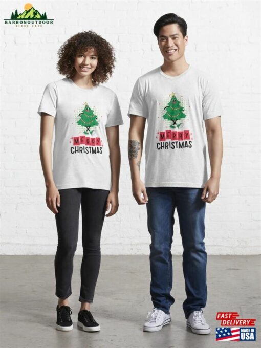 Merry Christmas With Tree Essential T-Shirt Classic Hoodie