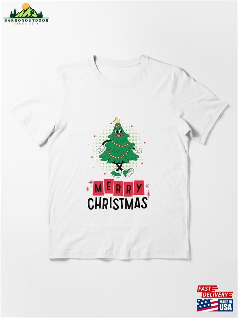 Merry Christmas With Tree Essential T-Shirt Classic Hoodie Merry Christmas With Tree Essential T-Shirt Classic Hoodie