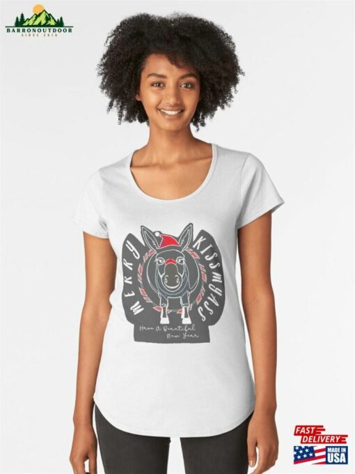 Merry Kissmyass Black Donkey Premium Scoop T-Shirt Classic