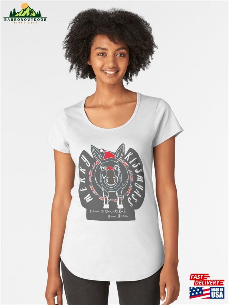 Merry Kissmyass Black Donkey Premium Scoop T-Shirt Classic Merry Kissmyass Black Donkey Premium Scoop T-Shirt Classic