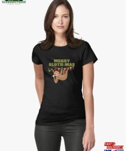 Merry Sloth Mas Christmas Fitted T-Shirt Hoodie Sweatshirt