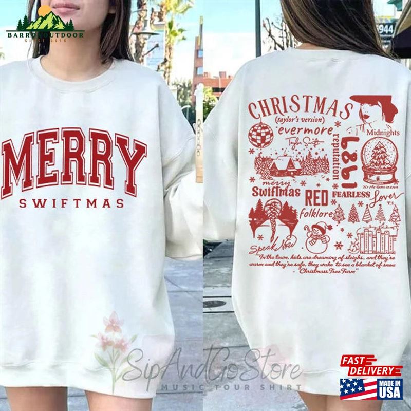 Merry Swiftmas Sweatshirt Swiftie Merch Chritsmas Shirt Classic Hoodie Merry Swiftmas Sweatshirt Swiftie Merch Chritsmas Shirt Classic Hoodie