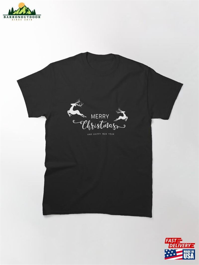 Mery Christmas Reindeer Classic T-Shirt Unisex Mery Christmas Reindeer Classic T-Shirt Unisex