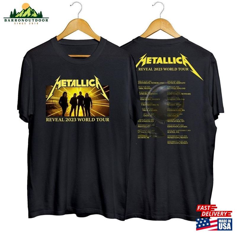 Metalica World Tour 2023 T-Shirt Rock Band Unisex Gift For Fans Shirt Vintage Tee Sweatshirt Metalica World Tour 2023 T-Shirt Rock Band Unisex Gift For Fans Shirt Vintage Tee Sweatshirt