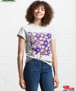 Metallic Purple Floral Classic T-Shirt Unisex