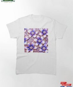 Metallic Purple Floral Classic T-Shirt Unisex