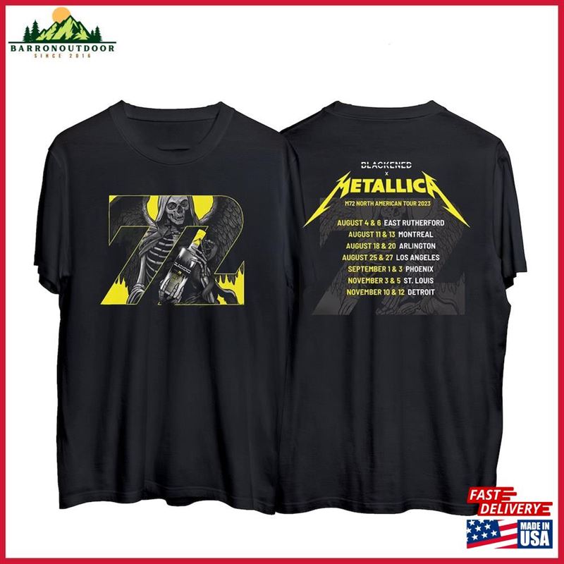 Metallica 72 2023 – 2024 Seasons World Tour T-Shirt Band Fan Shirt Hoodie Classic Metallica 72 2023 – 2024 Seasons World Tour T-Shirt Band Fan Shirt Hoodie Classic