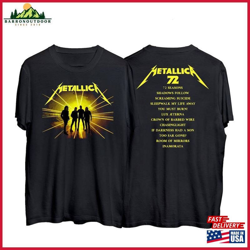 Metallica 72 Seasons 2023 – 2024 World Tour T-Shirt Band Fan Shirt Unisex Metallica 72 Seasons 2023 – 2024 World Tour T-Shirt Band Fan Shirt Unisex