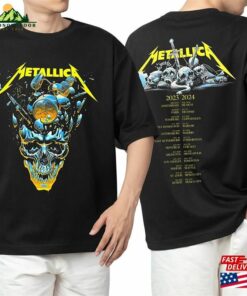 Metallica Band Metal Tour 2023 2024 Event T-Shirt Men Women Rock Tee Hoodie Unisex