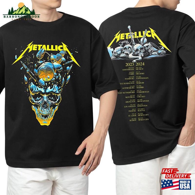 Metallica Band Metal Tour 2023 2024 Event T-Shirt Men Women Rock Tee Hoodie Unisex Metallica Band Metal Tour 2023 2024 Event T-Shirt Men Women Rock Tee Hoodie Unisex