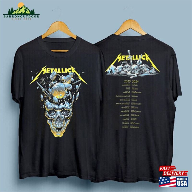 Metallica Band Metal Tour 2023 2024 Event T-Shirt Men Women Rock Tee Hoodie Unisex Metallica Band Metal Tour 2023 2024 Event T-Shirt Men Women Rock Tee Hoodie Unisex