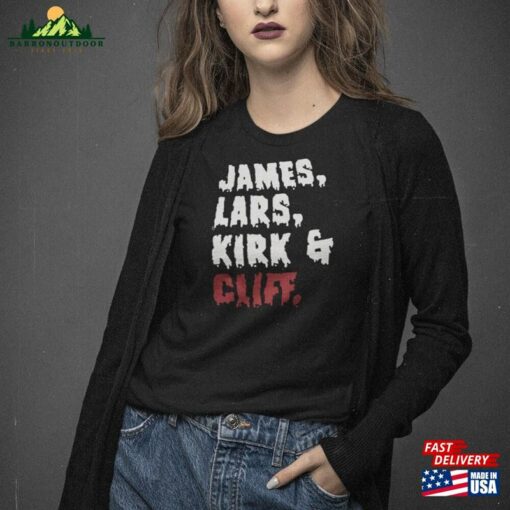Metallica Band Names T Shirt Lars James Unisex Hoodie