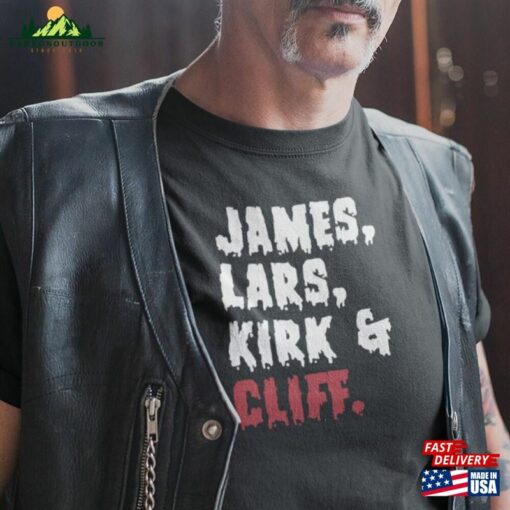 Metallica Band Names T Shirt Lars James Unisex Hoodie