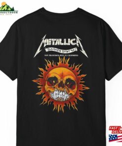 Metallica Flaming Skull 1994 Tour T-Shirt Sun Unisex