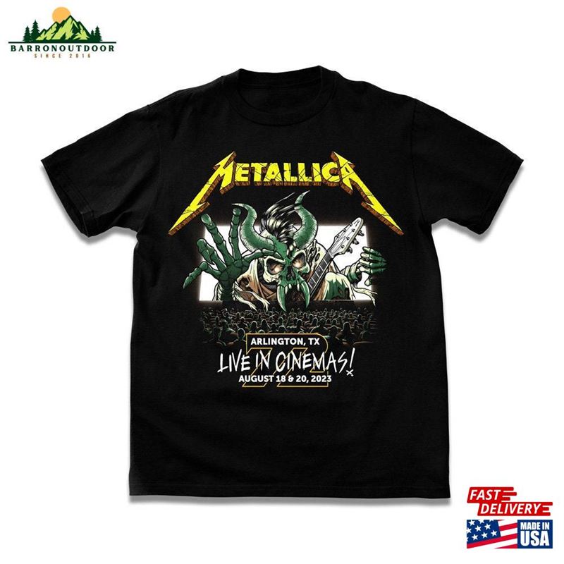 Metallica Live From Arlington 2023 T-Shirt Hoodie Heavy Metal Band Tour Vintage Tee Sweatshirt Metallica Live From Arlington 2023 T-Shirt Hoodie Heavy Metal Band Tour Vintage Tee Sweatshirt