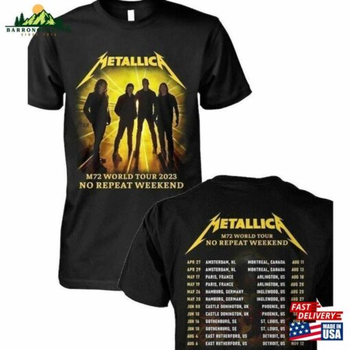Metallica M72 World Tour 2023 T-Shirt Sweatshirt Classic