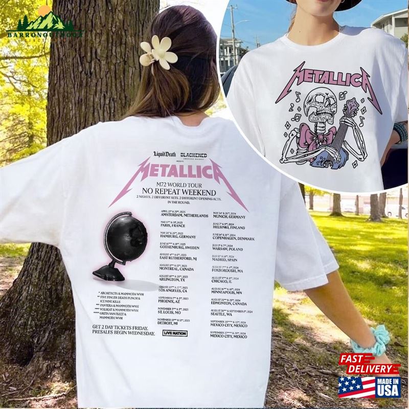 Metallica Shirt Band Metal Tour 2023 2024 Event T-Shirt Men Women Rock Tee Classic Unisex Metallica Shirt Band Metal Tour 2023 2024 Event T-Shirt Men Women Rock Tee Classic Unisex