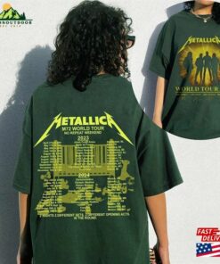 Metallica World Tour 2023 2024 Full Dates Shirt Band T-Shirt Hoodie