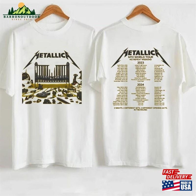 Metallica World Tour 2023 2Sides Shirt Band Skull Sweatshirt T-Shirt Metallica World Tour 2023 2Sides Shirt Band Skull Sweatshirt T-Shirt
