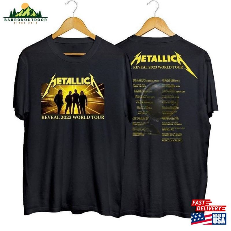 Metallica World Tour 2023 Shirt Band Skull Classic Unisex Metallica World Tour 2023 Shirt Band Skull Classic Unisex
