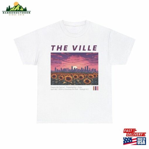 Mg Custom Dreamville The Ville 2024 Festival Graphic Tee J Cole Sza Chris Brown Nicki Minaj Concert Tour Merch T-Shirt Hoodie