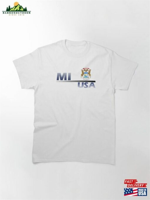 Mi Usa Written Textile Design Classic T-Shirt
