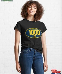 Michigan 1000 Wins T-Shirt Sport University Of 1000Th Win Shirt Classic Unisex
