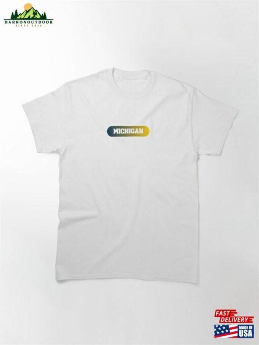 Michigan Retro Gradient Classic T-Shirt Unisex Hoodie