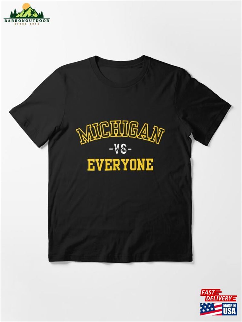 Michigan Vs Everyone Retro Revenge Essential T-Shirt Hoodie Classic Michigan Vs Everyone Retro Revenge Essential T-Shirt Hoodie Classic