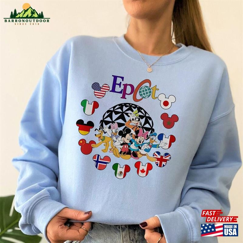 Mickey And Friends Epcot Shirt Disney Retro Hoodie T-Shirt Mickey And Friends Epcot Shirt Disney Retro Hoodie T-Shirt