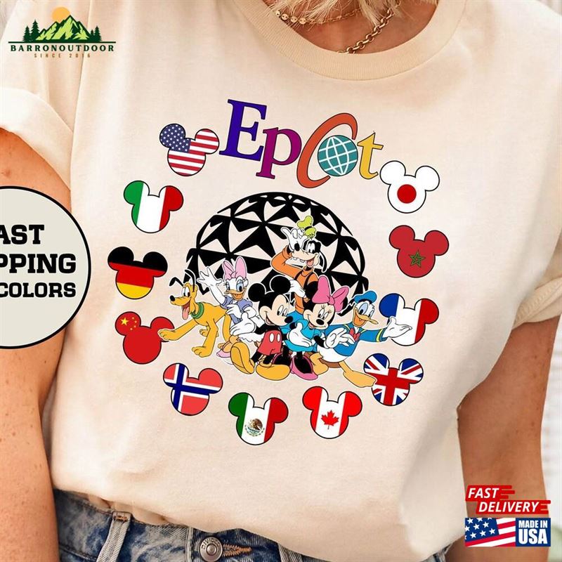 Mickey And Friends Epcot Shirt Disney Retro Hoodie T-Shirt Mickey And Friends Epcot Shirt Disney Retro Hoodie T-Shirt