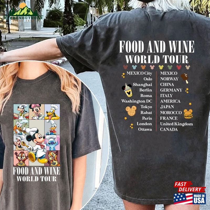 Mickey Chef And Friends Food Wine Festival 2023 World Tour Shirt Disney Epcot Snack Drink Around The Tee Unisex Sweatshirt Mickey Chef And Friends Food Wine Festival 2023 World Tour Shirt Disney Epcot Snack Drink Around The Tee Unisex Sweatshirt