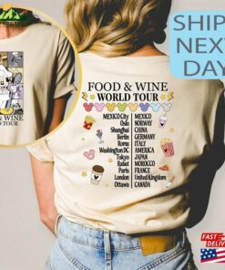 Mickey Chef And Friends Food Wine Festival 2024 World Tour T Shirt Disney Snack Drink T Shirts Hoodie Unisex 2